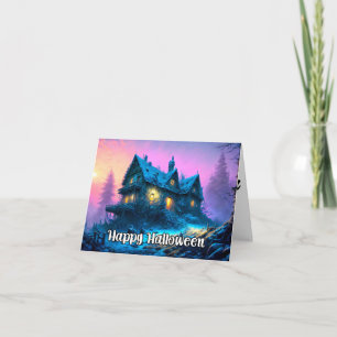 Happy Halloween Haunted House Kaart
