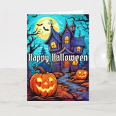 Happy Halloween - Haunted House Kaart (Voorkant)