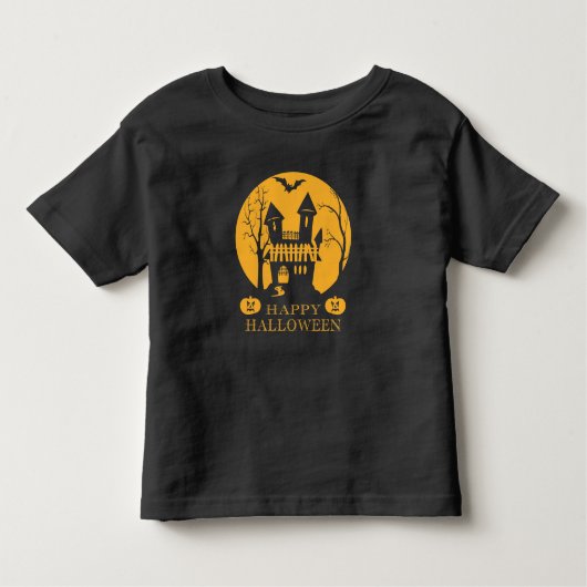 Happy Halloween Haunted House Kinder Shirts (Voorkant)