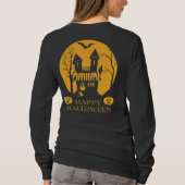 Happy Halloween Haunted House Lange hoes T-shirt (Achterkant)