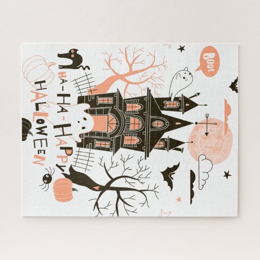 Happy Halloween Haunted House Legpuzzel (Horizontaal)