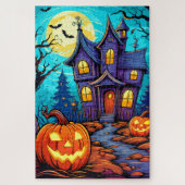 Happy Halloween - Haunted House Legpuzzel (Verticaal)