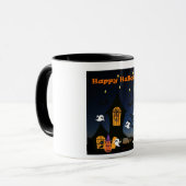 Happy Halloween Haunted House Mok (Voorkant links)