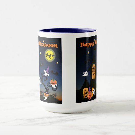 Happy Halloween Haunted House Mok (Midden)
