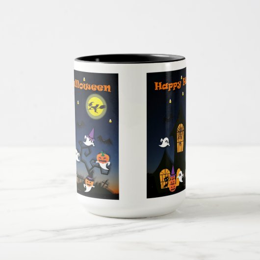Happy Halloween Haunted House Mok (Midden)