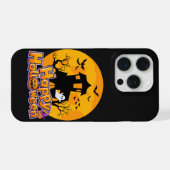 Happy Halloween Haunted House Moon iPhone Hoesje (Achterkant horizontaal)