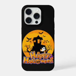 Happy Halloween Haunted House Moon iPhone 15 Pro Case