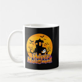 Happy Halloween Haunted House Moon Koffiemok