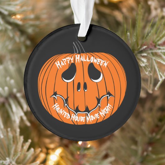 Happy Halloween Haunted House Movie Night Ornament (Boom)