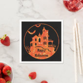Happy Halloween Haunted House Napkins Servet (Insitu)