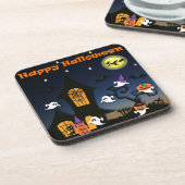 Happy Halloween Haunted House Onderzetter (Linkerzijde)