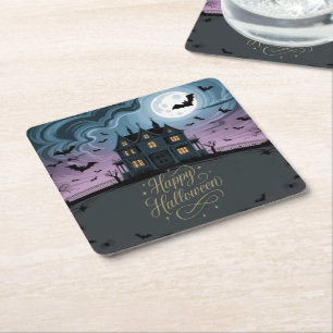 Happy Halloween Haunted House Onderzetters