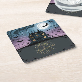 Happy Halloween Haunted House Onderzetters