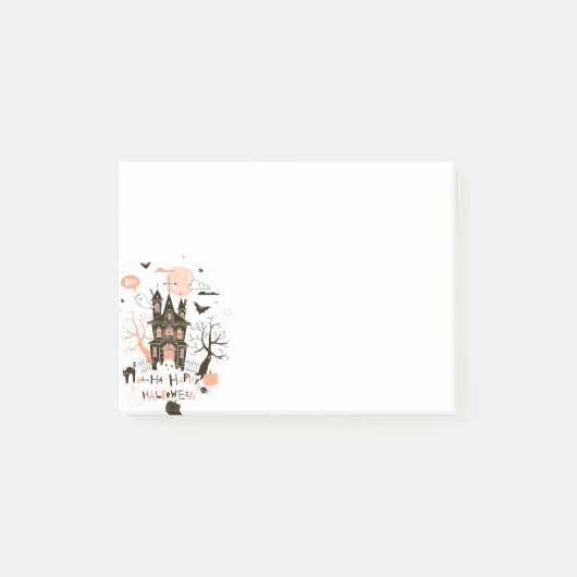 Happy Halloween Haunted House Post-it® Notes (Voorkant)