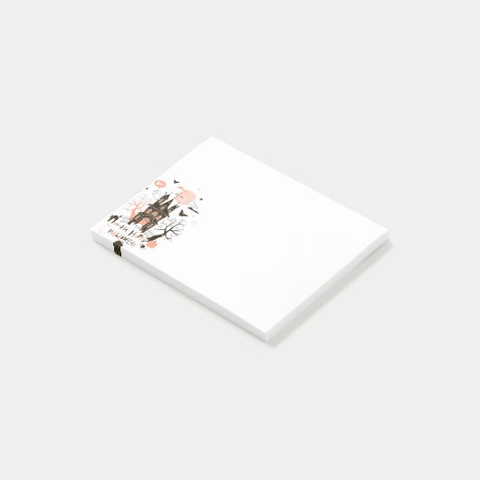 Happy Halloween Haunted House Post-it® Notes (Schuin)