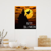 Happy Halloween Haunted House Poster 2 (Keuken)