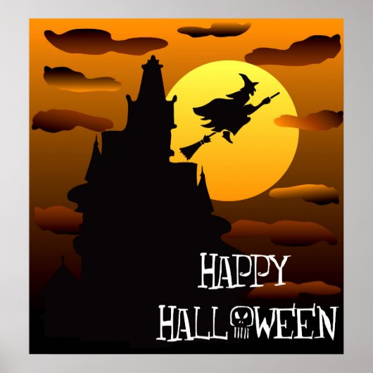 Happy Halloween Haunted House Poster 2 (Voorkant)
