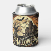 Happy Halloween Haunted House Pumpkins Koelbox Blikjeskoeler (Blikje Voorkant)