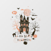 Happy Halloween Haunted House  Raamsticker (Vel)