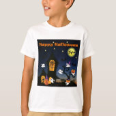 Happy Halloween Haunted House T-shirt (Voorkant)
