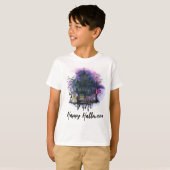 Happy Halloween Haunted House T-shirt (Voorkant volledig)