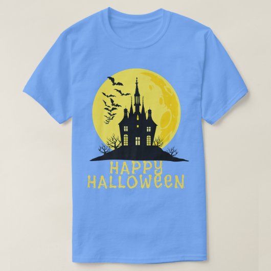 Happy Halloween, Haunted House T-shirt (Design voorkant)