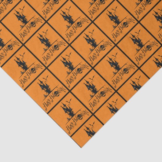 Happy Halloween Haunted House Tissuepapier (Detail)