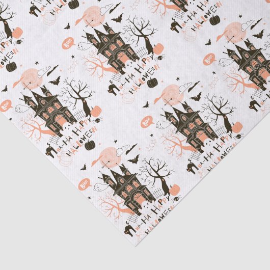 Happy Halloween Haunted House Tissuepapier (Detail)