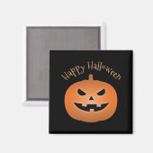 Happy Halloween Haunted Jack O Lantern Pumpkin Magneet (Voorkant / Achterkant)
