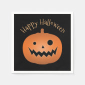 Happy Halloween Haunted Jack O Lantern Pumpkin Servet (Voorkant)