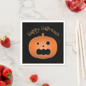 Happy Halloween Haunted Jack O Lantern Pumpkin Servet (Insitu)