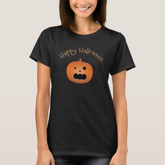 Happy Halloween Haunted Jack O Lantern Pumpkin T-shirt (Voorkant)