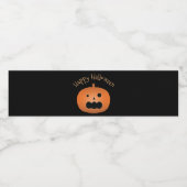 Happy Halloween Haunted Jack O Lantern Pumpkin Waterfles Etiket (Enkel label)