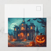Happy Halloween | Haunted Manor Briefkaart (Voorkant / Achterkant)