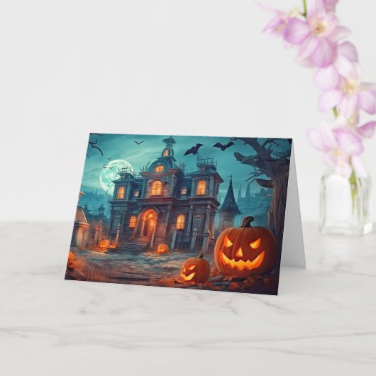 Happy Halloween | Haunted Manor Kaart (Orchidee)