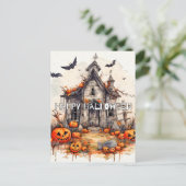 Happy Halloween | Haunted Mansion Briefkaart (Staand voorkant)