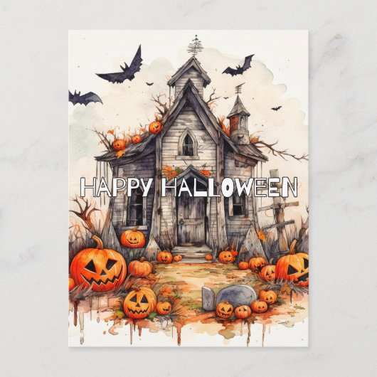 Happy Halloween | Haunted Mansion Briefkaart (Voorkant)