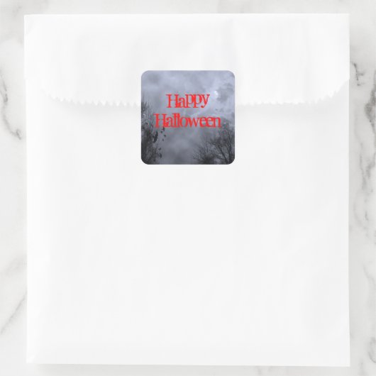 Happy Halloween Haunted Moon Sticker (Tas)