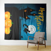 Happy Halloween Haunted Scene | Achtergrond partij Wandkleed (In Situ (horizontaal))