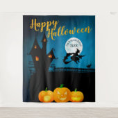 Happy Halloween Haunted Scene | Achtergrond partij Wandkleed (Voorkant)