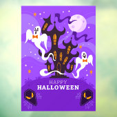 Happy Halloween Haunted Scene Raamsticker (Vel 3)