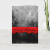 Happy Halloween Haunted Sky Custom Kaart (Voorkant)