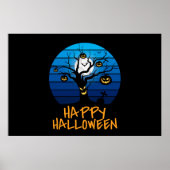 Happy Halloween Haunted Tree Poster (Voorkant)