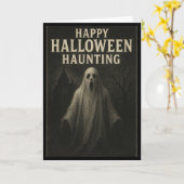 Happy Halloween Haunting - Ghostly Greetings Kaart (Gele Bloem)