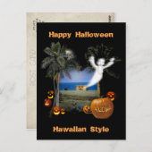 Happy Halloween Hawaiian Style Briefkaart (Voorkant / Achterkant)