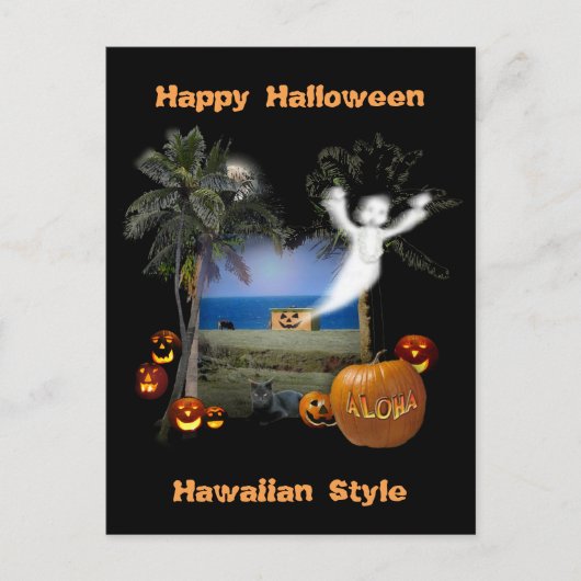 Happy Halloween Hawaiian Style Briefkaart (Voorkant)