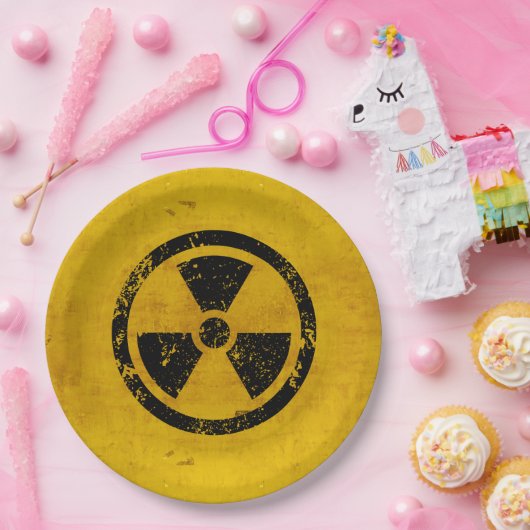 Happy Halloween Hazard Radiation Warning Papieren Bordje (Feest)