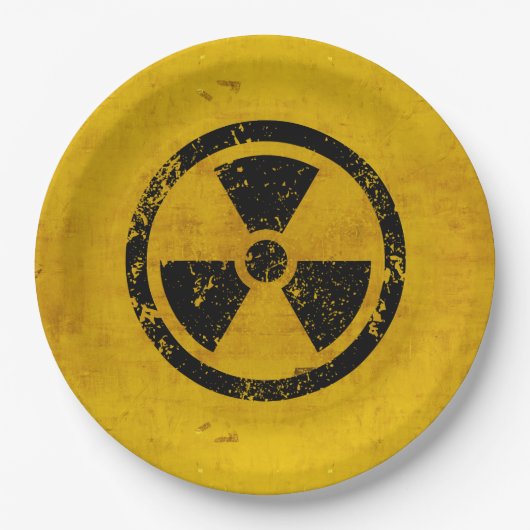 Happy Halloween Hazard Radiation Warning Papieren Bordje (Voorkant)