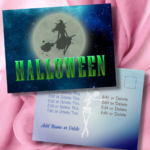 Happy Halloween-hekmaanskeleton boo-typografie Briefkaart