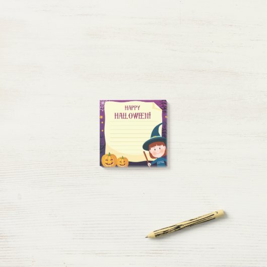 Happy Halloween heks 3 x 3 inch Post-it® notes (Op bureau)